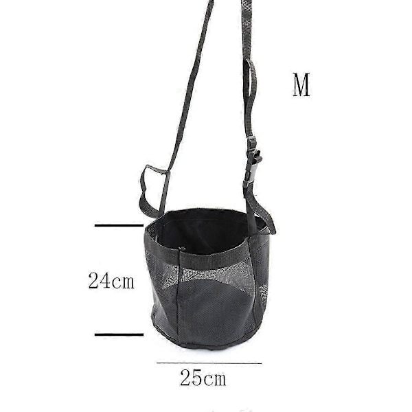 Justerbar Elastisk Høyforingspose for Hester - Utendørs Nakkeforingspose i -24x25cm