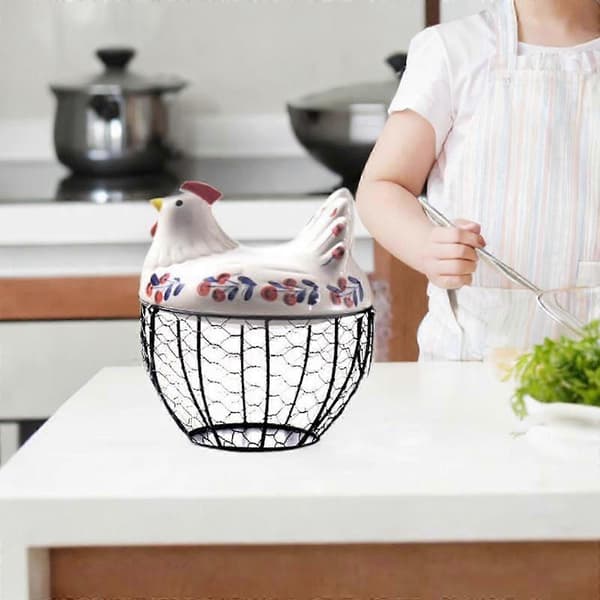 Kylling Egg Kurv Multifunksjonell Egg Organizer for Benkeplate Hjem Gård