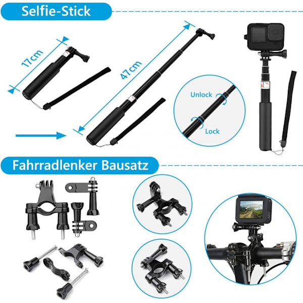 #Kamera Regnskydd Tillbehörssats Kit Bundle GoPro Hero10Hero9 Vattentät#