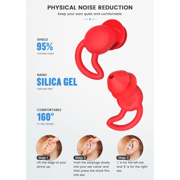 Lydisolerede Ørepropper, 30db-40db Støjreducerende Ørepropper, Genanvendelige