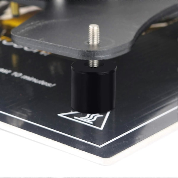 Silikonisolerad Dämpare Buffertrör Enhet 3D-Skrivare Uppvärmd Bädd Nivellering Anet A8 Wanhao D9 Anycubic Mega, 40*40*8mm Svart