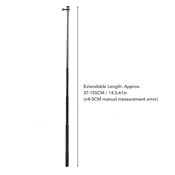 Selfie Stick Utvidet Monopod Stang Aluminium Legering Forlengelse for Instax X3 Sportskamera med PTZ Grensesnitt 1/4in Skrue