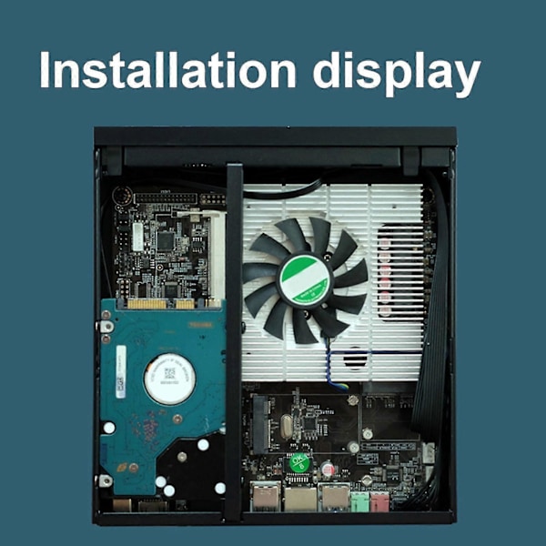 DX01 Mini ITX Computer Case Tynd Halv Højde Hurtig Varmeafledning Understøtter VESA-montering Valset Stål Bærbar Desktop Chassis PC Tilbehør