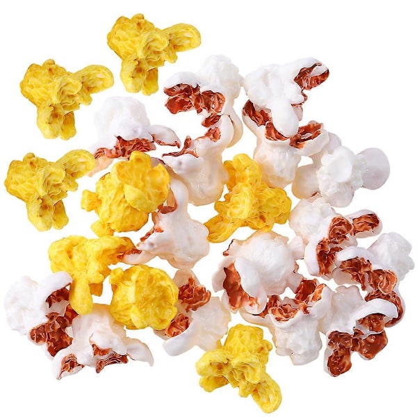 50 stk. Miniatyr Falsk Popcorn Faux Popcorn Rekvisitt Popcorn Modell Simulert Popcorn