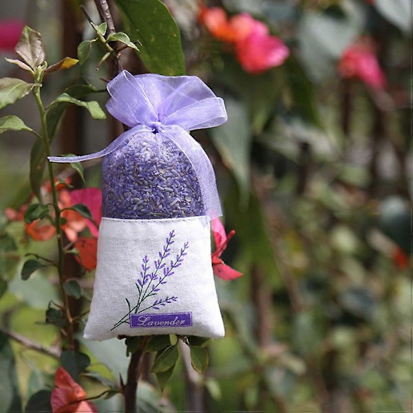 20 stk. tomme poseposer blomstertrykk duft lavendel posepose (lys lilla)