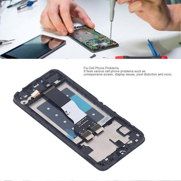 Telefon Skärm Ersättning LCD Skärm Digitizer Montering Reparationskit Exakt med Ramverktyg för A05S 2023 A057F
