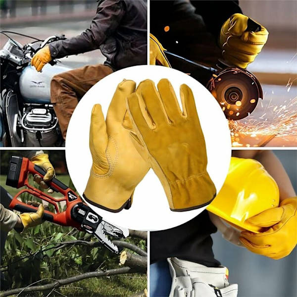2 Par (XL) Resistenta Arbetshandskar Anti-Skärhandske Professionella Arbetshandskar
