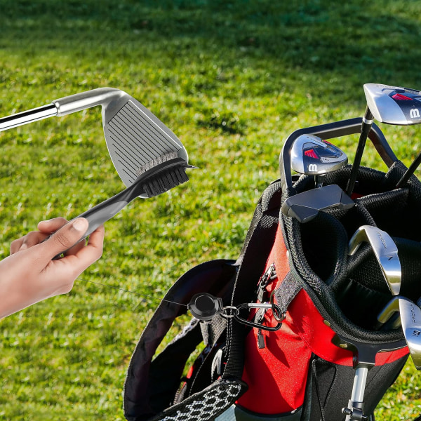 Golfborste för klubba och spår Dubbelsidig Nylon & Stål B