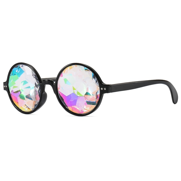 2-delers Festival Kaleidoscope Rainbow Solbriller，Gogglebriller,