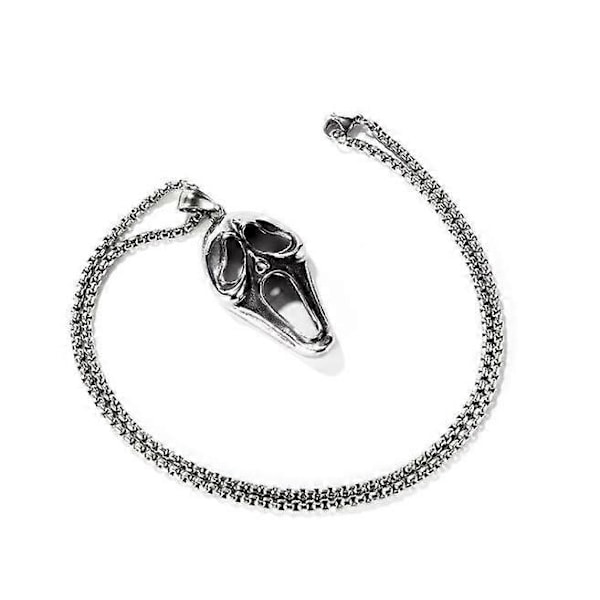 Halsband för män med skrikande dödskalle, legeringsmaterial, hängsmycken