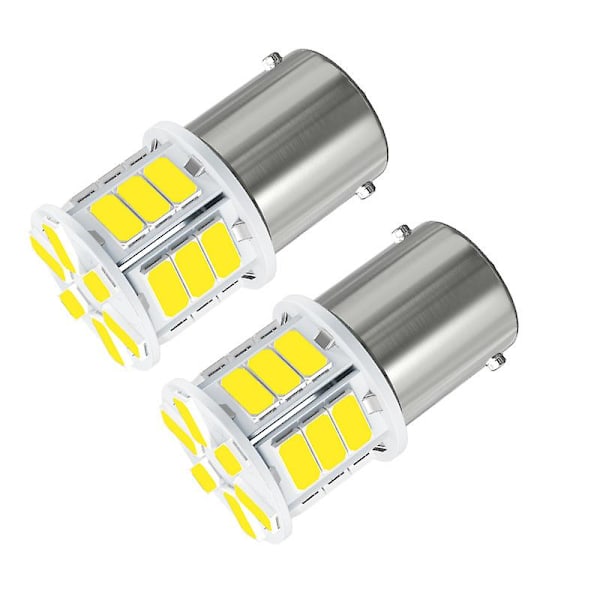 1157 LED-lampor 5630-24smd Bil Husbil DRL Varselljus Blinkers Backljus Lampa Vit 6000K 12V 24V [Energiklass A+++]