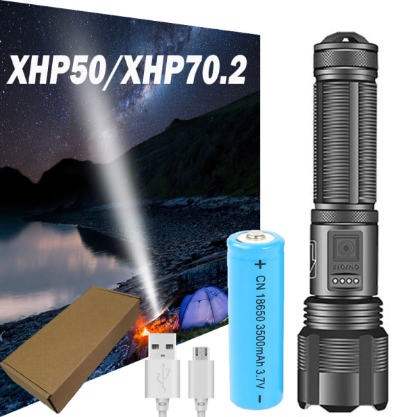 XHP50 vahva kevyt ulkotaskulamppu suojarunko alumiinia