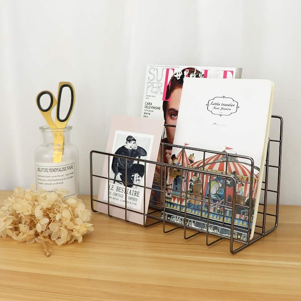 /#/Metall Schreibtisch-Organizer mit 3 Fächern, Metallregal Kann/#/