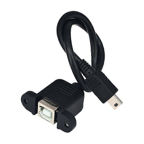 USB Type B USB-B Hunn med Panelmontering til Mini USB Plugg Hann Adapterkabel