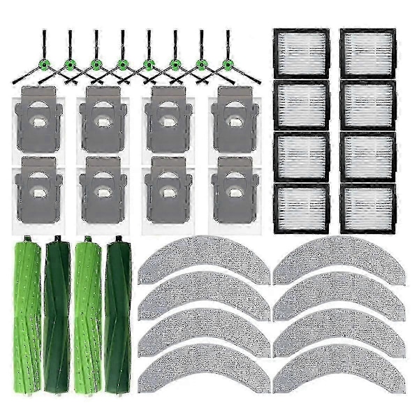 For Combo J7+, J9+ Erstatningsdeler Tilbehør Hovedsidebørste Hepa Filter Moppeklut Støvposer - JA