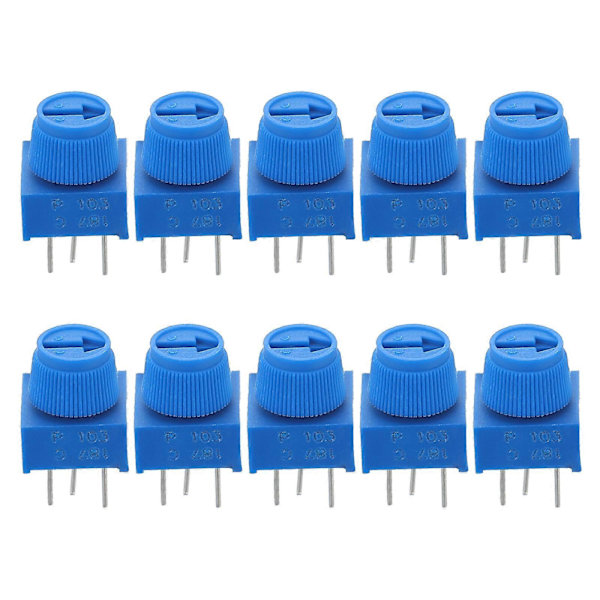 10 stk. Trimpot Potentiometer Modstand med Knap Breadboard Trim Potentiometer