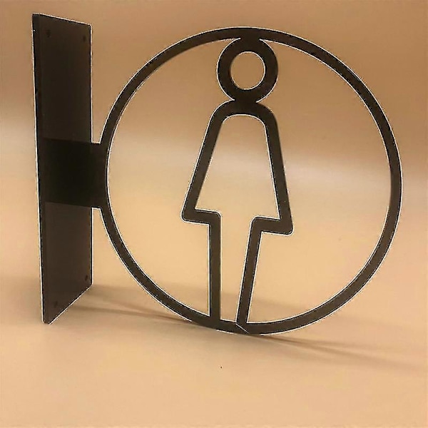 3D Sivukiinnitteiset WC-kyltit Oven tarra Miesten ja naisten WC-kyltti Oven levy Vinkkejä Opas Luova opaste Akryylilevy - Kilvet ja opasteet