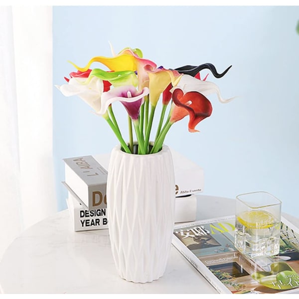 20 st Gröna Konstgjorda Real Touch Blombuketter Konstgjorda Sil