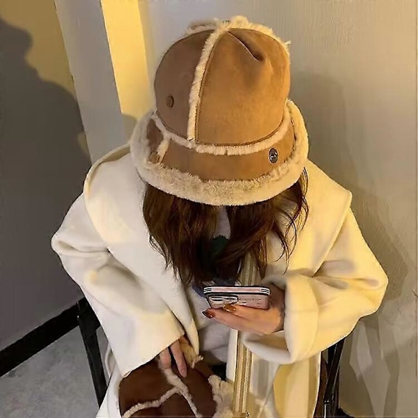 Vändbara Bucket Hats för Kvinnor, Trendig Bomullstwill Canvas Leat