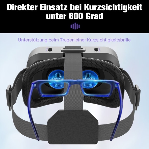 #3D VR-briller (justerbar pupillavstand) forsterket virkelighetsbriller#