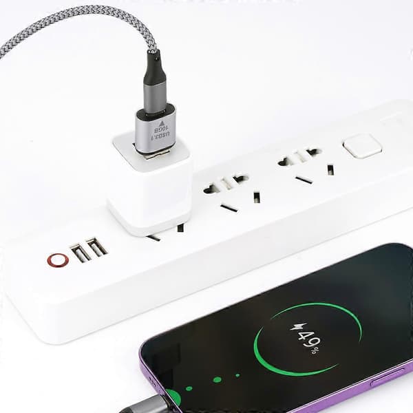USB 3.1 til Type C Adapter Mini Hann-Hunn Konverter Type C Ladeadapter