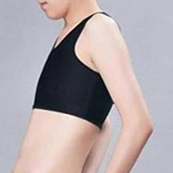 Fashion Kompressions Brystbinder Kvinder Ærmeløs Vest Ensfarvet Kort Tank Top