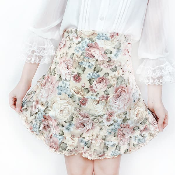 #Mode Halvforklæde Pastoral Stil Blonder Broderet Serveringspige Forklæde#