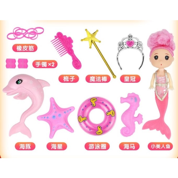 Lejiafen Tongle Mermaid Princess Doll Barn Flickor Leksaker Pl
