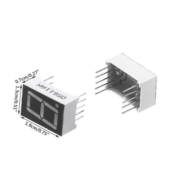 10 stk. 0,56 tommer 7 Segment 1 Digital LED-display Rød Felles Katode Digitalrør