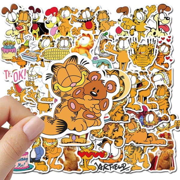 #50 söpöä piirrettyä Garfield-tarraa#