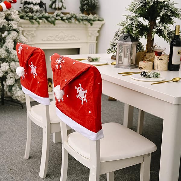 *Julstolsöverdrag, 6 stycken julstolsöverdrag tomteluva C*