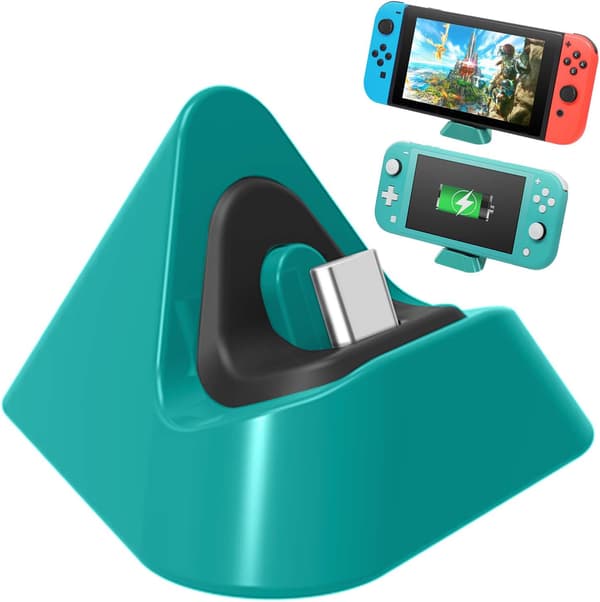 Opladerstation Kompatibel med Nintendo Switch Lite og Switch