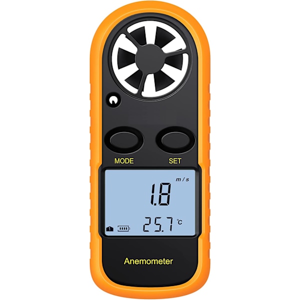 LCD Digital Anemometer Vindhastighedsmåler Luftstrømshastighedsmåling