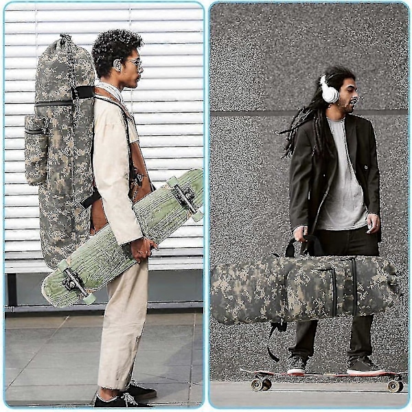Skateboardväska för män, skateboardryggsäckar med axelremmar, 2