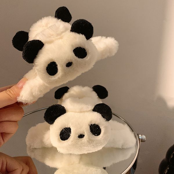 #2 stk. søde panda plysgribere, hårspænder#