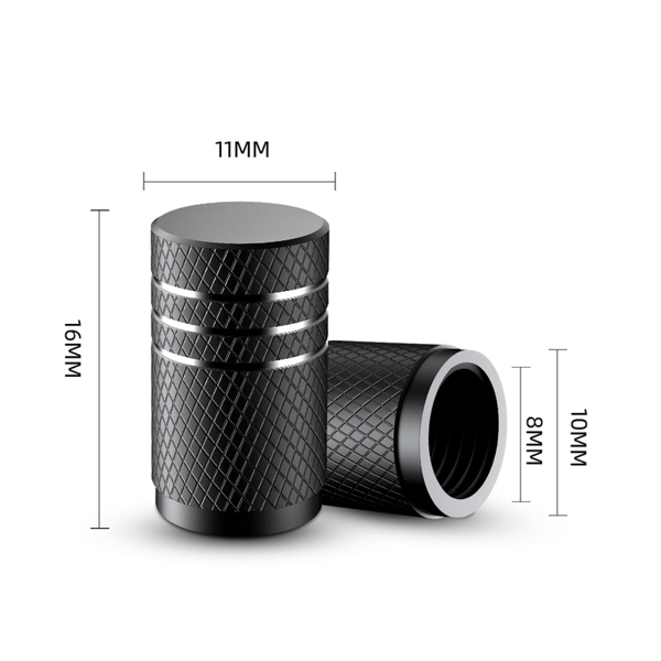4 st 1,6x1 cm Aluminium Ventilhattar för Bil, Tunga Ventilhattar