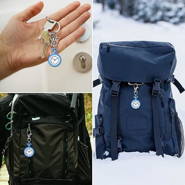 Reppuvyön taskukello, avaimenperän kello, rintataskun kello, C