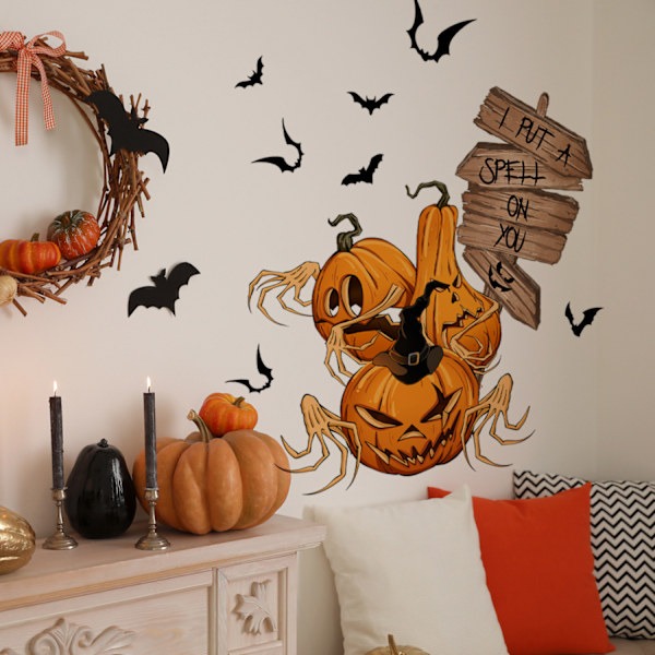 #Halloween-seinätarrat, 30 x 60 cm, 2 kpl pakkaus#