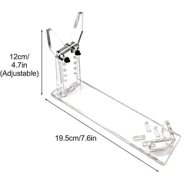1 stk. Akryl Pistol Display, Pistol Stand Holder 5 Højdejusterbar Pistolholder til Alle Små Pistoler, 19,5*5*16cm