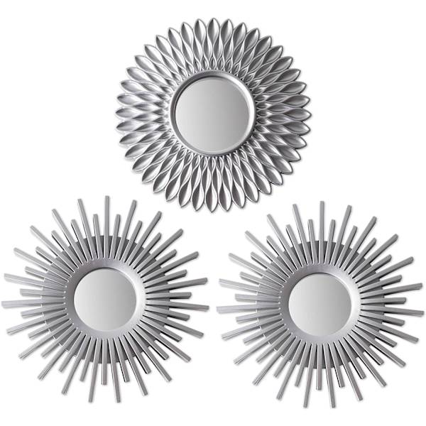 *3 Runde Spejle til Væg - Runde Spejle til Vægdekoration i Hjemmet, L*