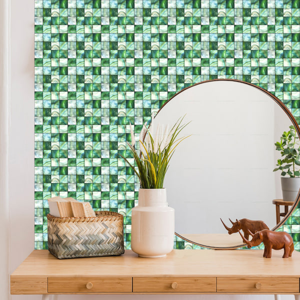 #Tile stickers mosaikk fliser klistremerker i et sett med 10#