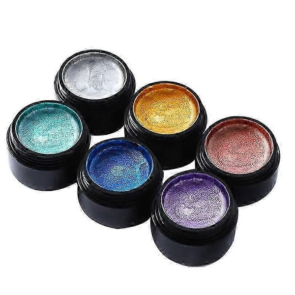 Nail Spider Gel Set, Pulling Line Nails Art Silk 6 st Linjemålning Soak Wire Drawing Elasticitet O