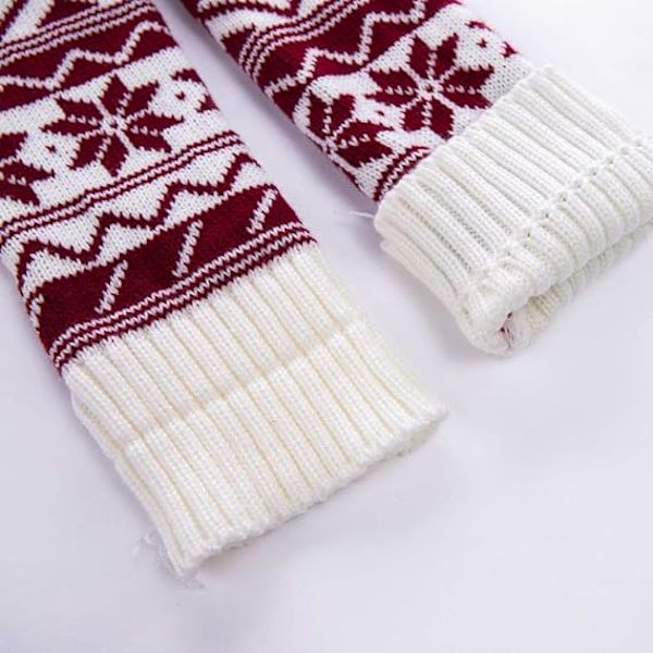 #Damstrumpor i bambu, knähöga - Burgunder, Snöflinga Julstrumpor#