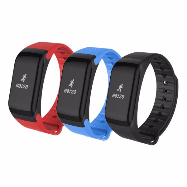Fitness tracker smart armband (rött) Blodtryck, puls,