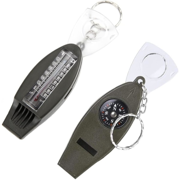 2 Pieces 4 in 1 Referee Whistle, Survival Whistle, Child Whistle