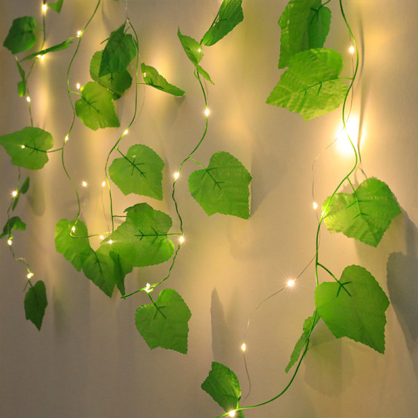 #LED-guirlande 2M Soveværelse Fest Dekoration Kunstig Blomst Vine#