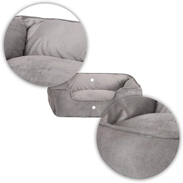 #Koirakori 2-in-1 Koiranpeti Kääntyvä Tyyny (S) 60x50 cm Harmaa#