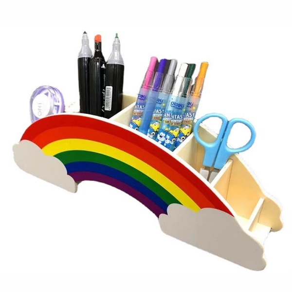 /#/Regnbue blyantholder/arrangør for DIY kreativ dekorasjon, skrivebord/#/