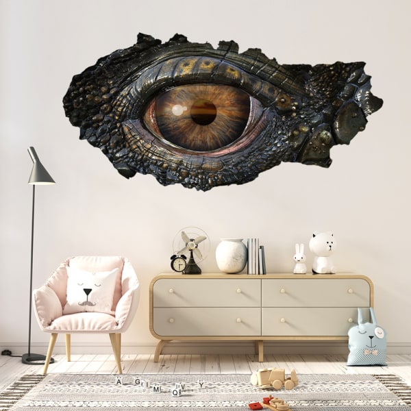 /#/3D Broken Wall Vision Dinosaur Lizard Eyes Wall Sticker Livi/#/