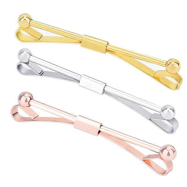 Slipsnålset för män - 3 delar Guld, Silver och Roséguld 6CM